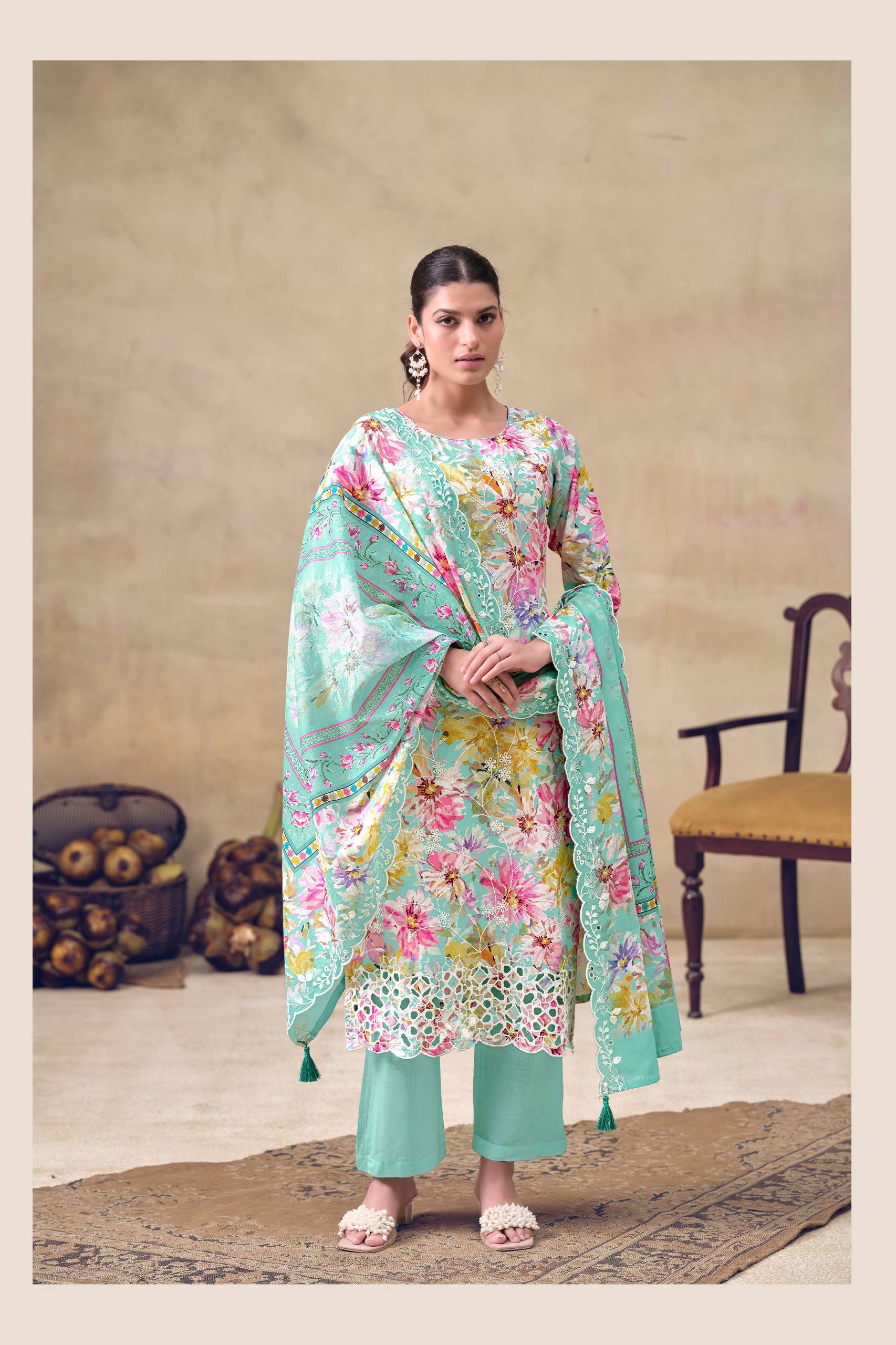 IZNIK by THE HERMITAGE SHOP  101 TO 104 SERIES Pakistani Stylish Embroidered cotton lawn COLLECTION At Wholesale Price